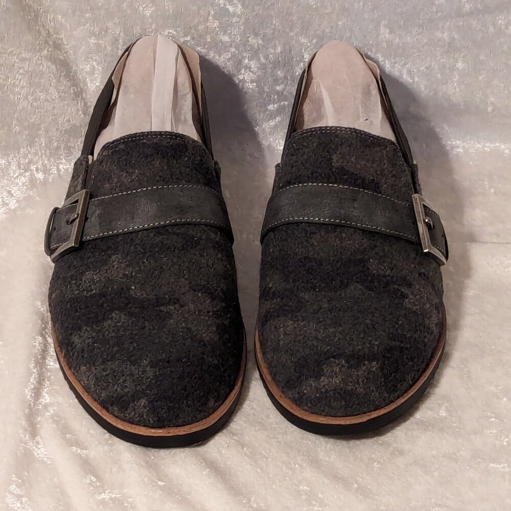 Life Stride Zaida Velocity 2.0 Olive Felt Camo Mule Slingback Shoes